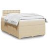 Exclusive House - Slatted Bed Base with Cream Mattress 120x200 Cm Fabric