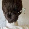 Bastoncini per capelli vintage con stella e pietra di luna, per donne, stile cinese, con nappe a croce, bacchette per capelli, accessori per capelli