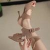 2025  Summer Women's Sandals Peep Toe High Heel Shoes  Pumps  Back Zip Stiletto