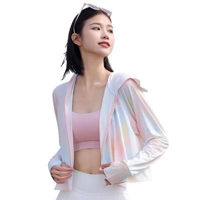 Mao Ren Women's Hooded Ice Silk UV Protection Sun Jacket