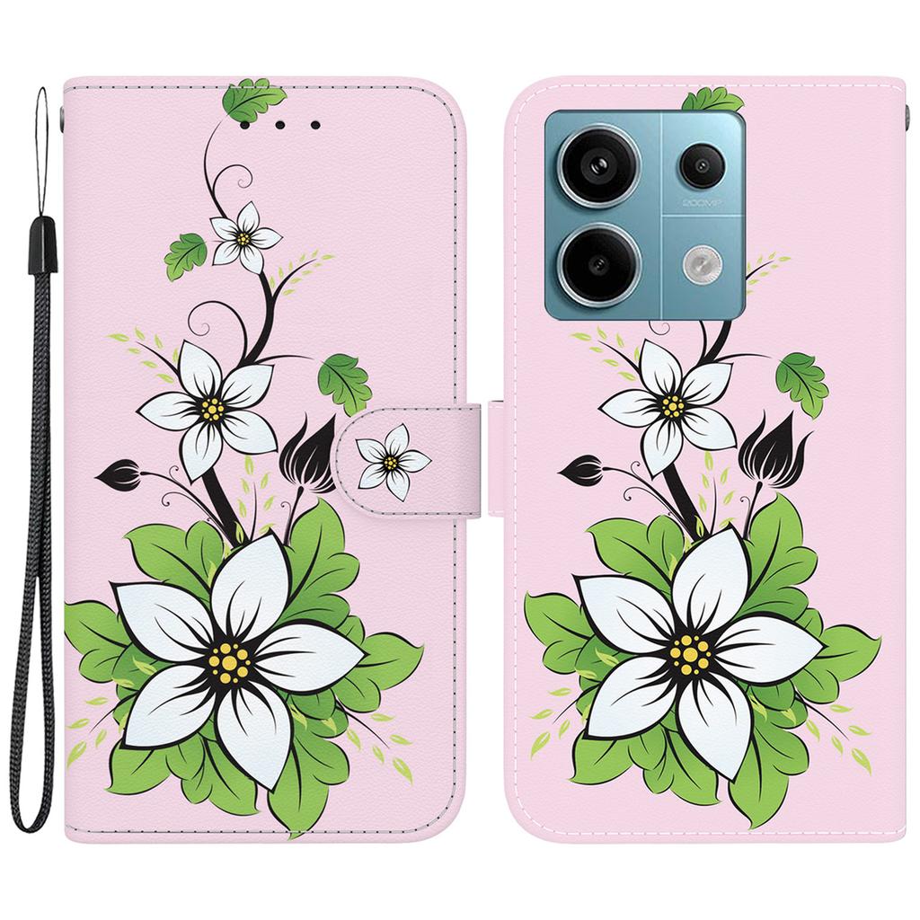 For Xiaomi Redmi Note 13 Pro 5G/Poco X6 5G Wallet Case Phone Leather Cover Pattern Printing