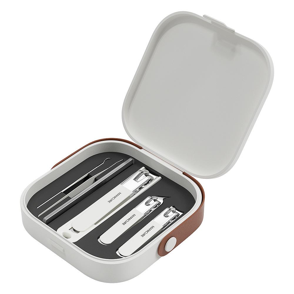 

Портативный 8-предметный набор кусачек для ногтей и маникюрных инструментов с защитой от брызг