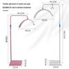 28" Nail Art & Eyelash Moonlight U-Shaped Floor Lamp with Eye Protection