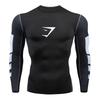 GYMSHARK Herren Schnelltrocknendes Kompressionsshirt mit langen Ärmeln - Atmungsaktive Sportbekleidung für Laufen & Fitness