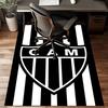 Black And White Stripes With Star Printed Office Carpet Chair Cushion  Entryway Rug, Rugs for Living Room, Bedroom Christmas gifts