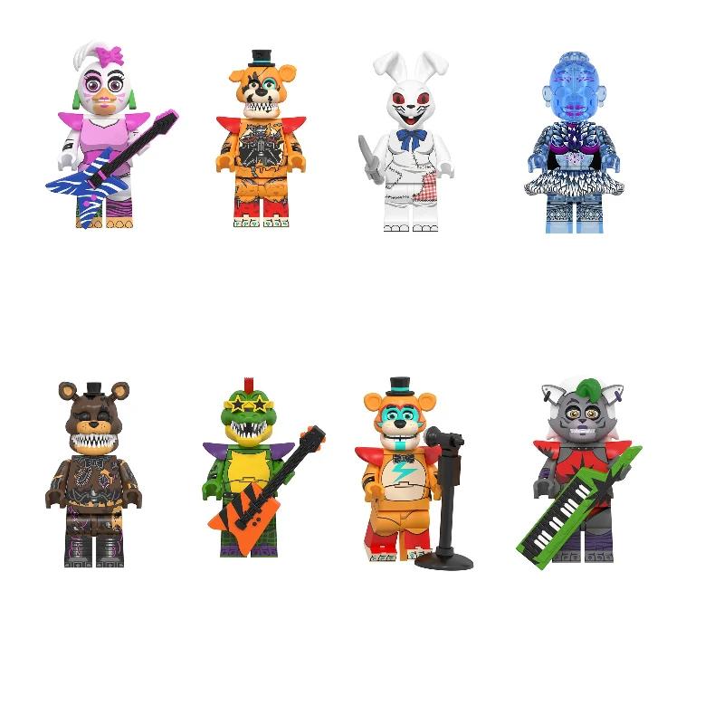 Entzückendes Freddy Bonnie Mini-Blöcke Ornament Heißes Spiel Figur Cartoon Montagebausteine Spielzeug Partygeschenke Kindergeschenke