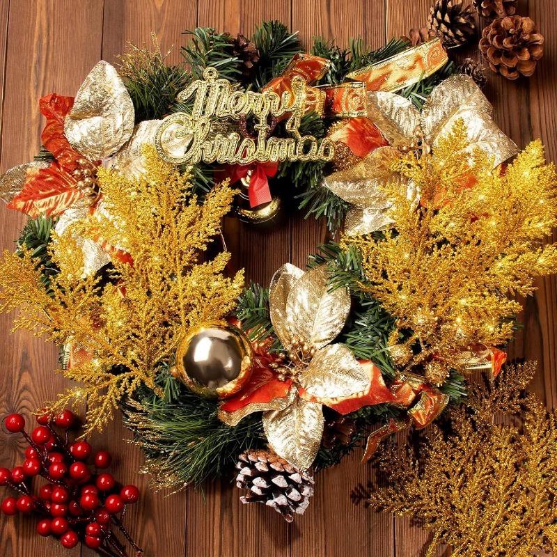 5 Stück Künstliche Weihnachtsdeko Kiefernnadel Heim Zimmer Dekoration Weihnachtsbaum Hängezubehör Navidad Party Neujahrsdeko