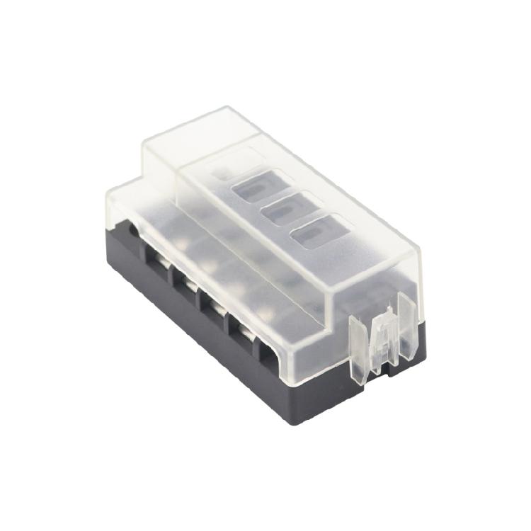 Car 4 Way Circuit StandardATO ATC Blade Fuses Box Block Holder 32V with Cover