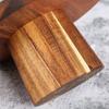 High Foot Plate Solid Wooden Tray Practical INS Style Acacia Wood Fruit Plate Household Cake Display Tray Wedding Party