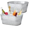 Metall verzinkte Wanne 15L Getränkeeimer Hohe Qualität Eis Eimer Partys