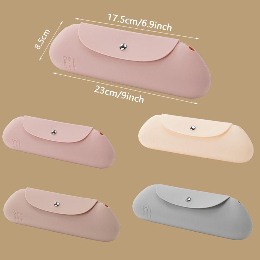 Soft Silicone Makeup Brush Bag Waterproof Cosmetic Brush Protective Case Portable   Travel