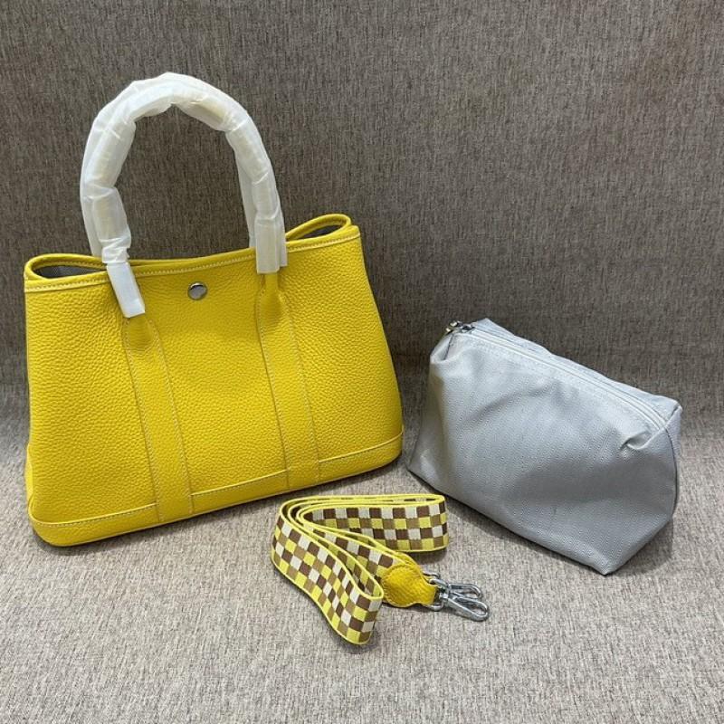Layer Lychee Pattern Cowhide Garden Bag Fashionable Simple Large-capacity Portable Single-shoulder Diagonal Leather