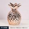 Ceramic Pineapple Money Box With Electroplated Finish Large Capacity Decorative Piggy Bank Home Office Gift