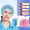 100 Pcs Disposable Nonwoven Bouffant Caps  Hair Net Elastic Cap Hair Cover Hats for Beauty Salon Hospital Spa Catering Dust-free