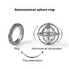 Fidget Ring And Necklace Titanium Steel Spinner Ring Decompression Toys Planet Shape Shockproof Manual Anti-Stress Finger Ring Unisex Anxiety Jewelry