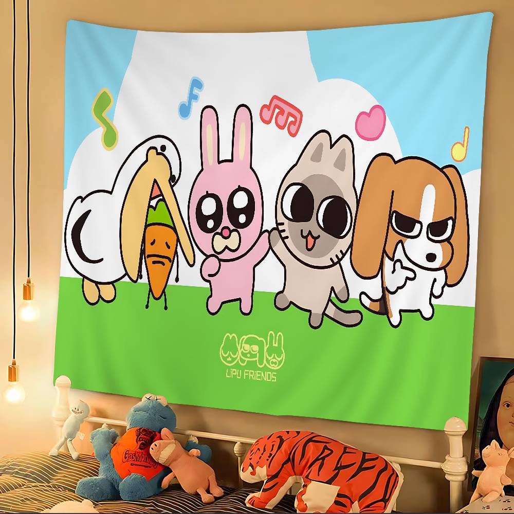 Funny-Siam-LippuS-Meme Hanging Bohemian Tapestry Bohemian Wall Tapestries Mandala Kawaii Room Decor