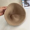 Autumn and winter new knitted basin hat women crochet dome bucket hat loose brimless versatile plain hat