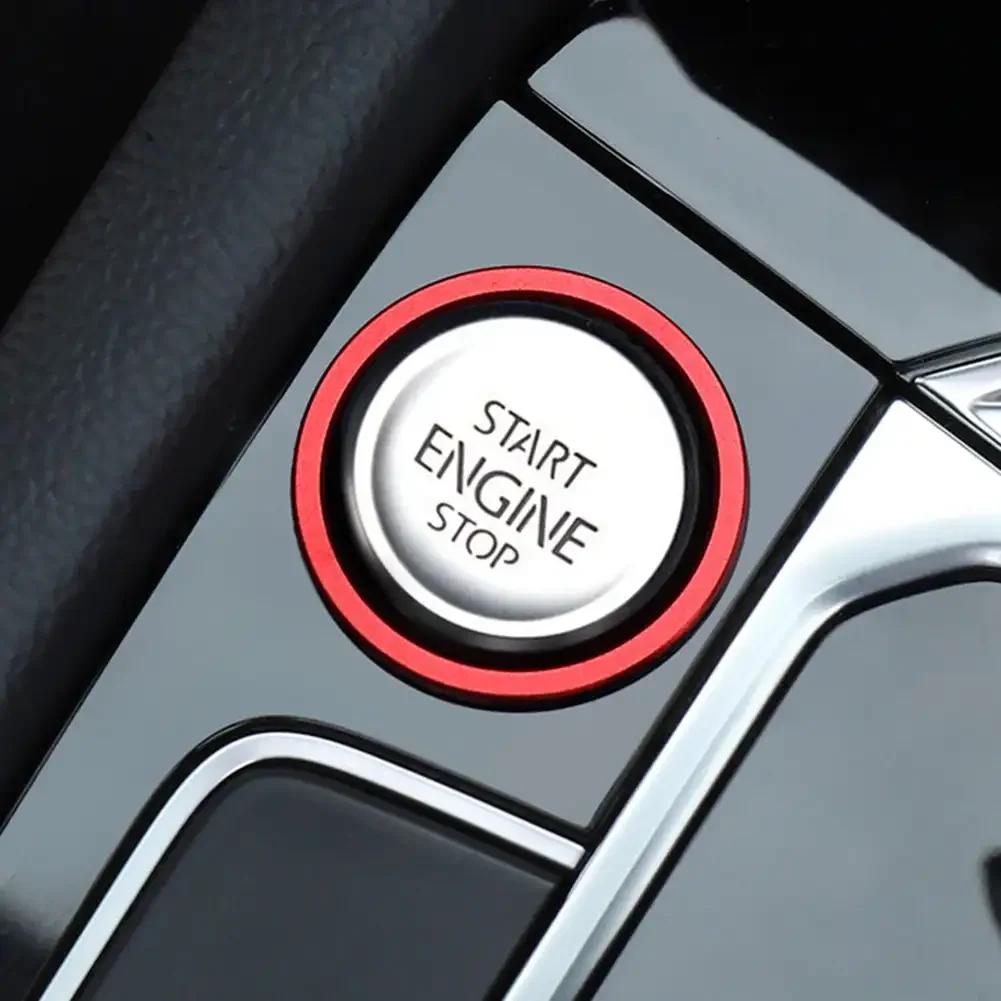 Pierścień Przycisku Start Stop Silnika Samochodowego Osłona Zapłonu Listwa Dla VW Golf 7 MK7 VII GTI R Jetta CC Arteon Passat B8 Touareg T-roc