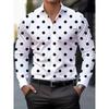 Men's Shirt Long Sleeve Shirt Spotted Lapel Button Casual Outdoor Breathable Comfortable Fashion Trend New Versatile Clothing