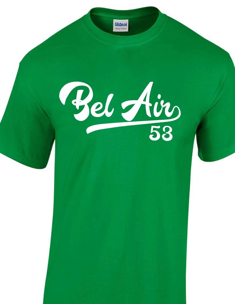 

Bel Air 53 Tail Script T-Shirt 1953 American Lowrider Car Tee All Colors M
