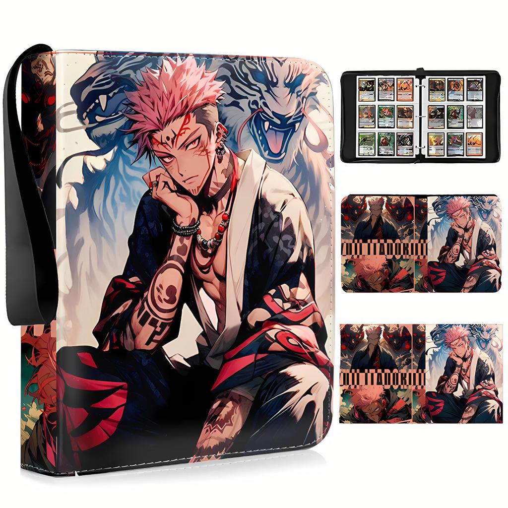400PCS/900PCS Anime Cartoon Spell Battle Large Capacity Tiger Staff Yuren Gojo Gojo Card Storage Book Children's Festival Gift