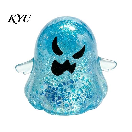 Stress Relief Accessories Halloween Ghost Toy, Spooky Glitter Squeeze Sensory Toy Clear Fidget for Focus and Relaxation Soft TPR