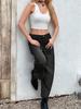 Jeans a Vita Alta Larghi a Barile da Donna Boyfriend Gamba Larga Corti in Denim