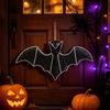 Metal Bat Halloween Decoration Hanging Accent with Loop for Entryway Party Table Display and Home Window Indoor Use