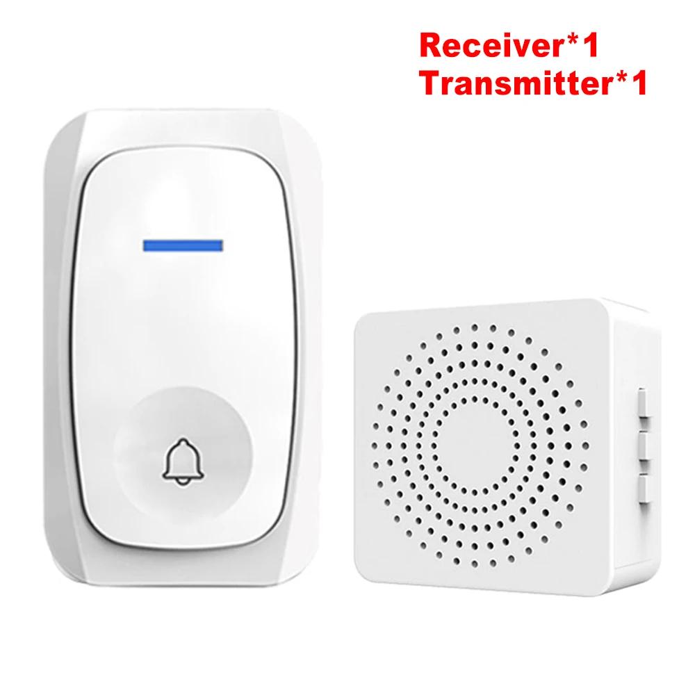 USB Wireless Doorbell Waterproof Welcome Chime Home Door Bell Intelligent Three-speed Volume 38 Songs Smart Melodies Alarm