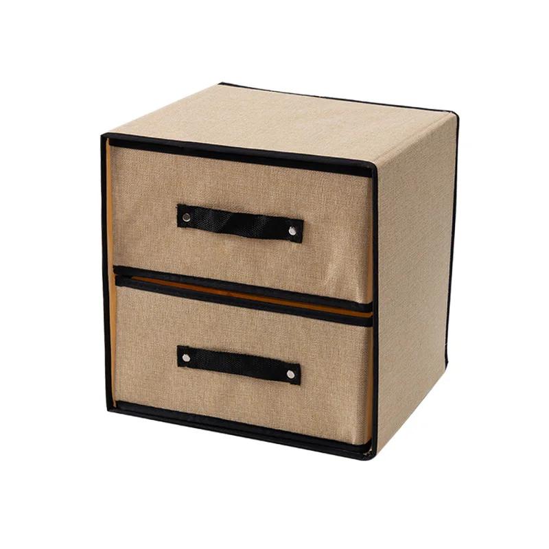 New Washable cotton Linen Storage Box Clothes Socks Toy Snacks Sundries Organizer Cosmetics Storage Basket Drawer Storage Box