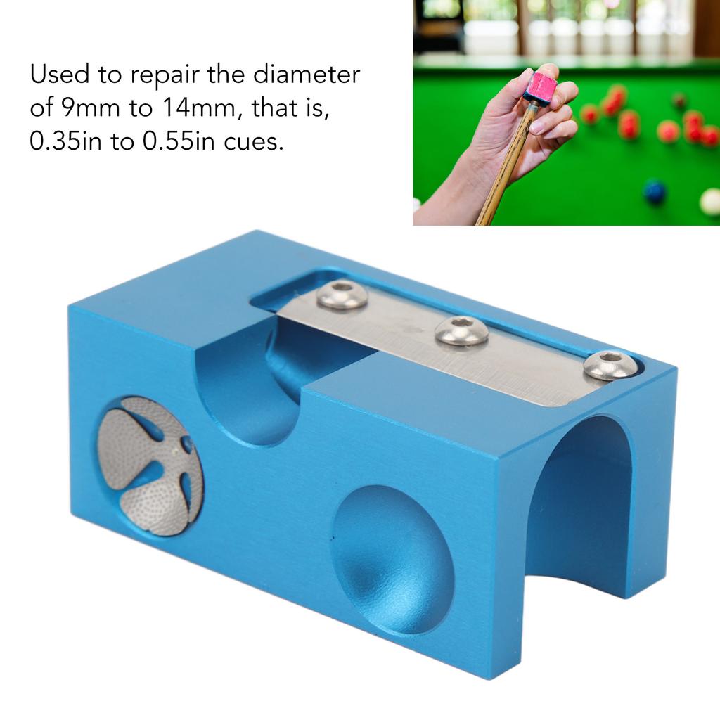 Pool Cue Tip Repair Tool 8 in 1 Metal Billiard Cue Trimmer Burnisher Shaper Tapper Accessory
