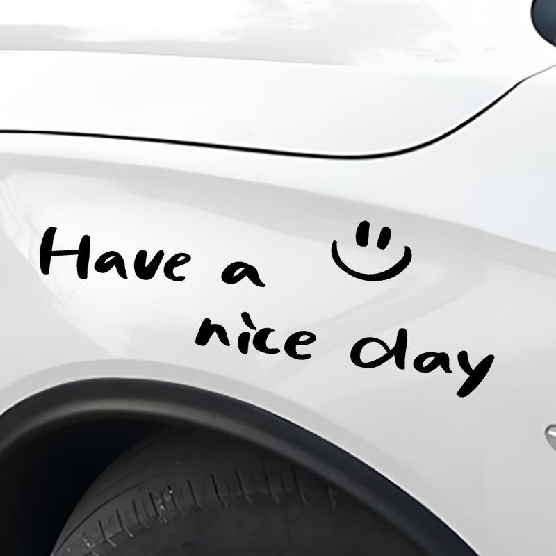 Happy Day Personalized Reflective Car Stickers for Rear Windshield or Doors