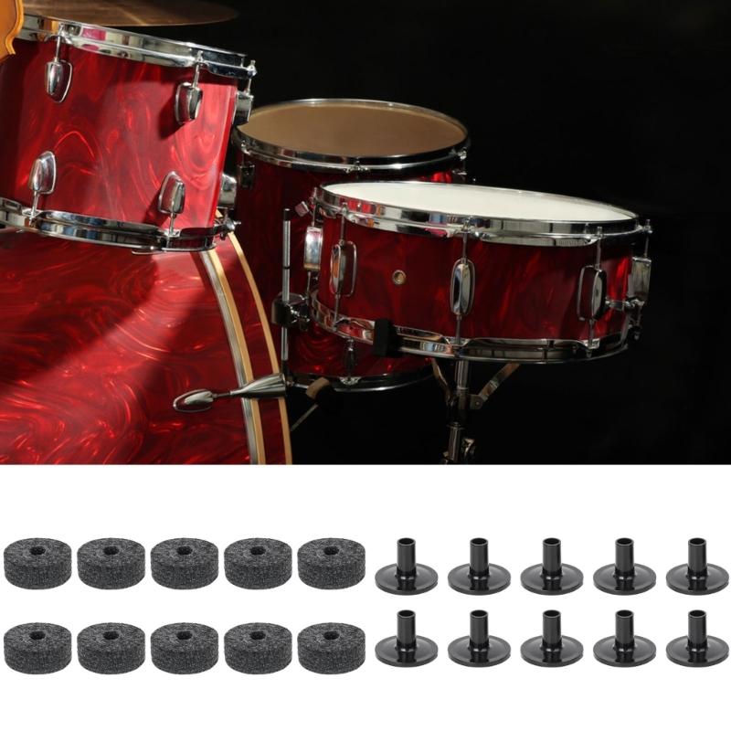 20Pcs/set Cymbal Stand Felt Washer and Cymbal Sleeves Replacement Kits Standard