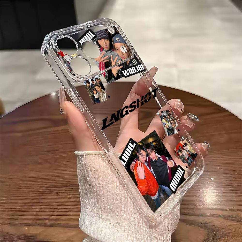 

L-LNGSHOT K-POP Phone Case For iPhone 17 16 15 14 13 12 11 Mini Pro Max Plus Transparent Cover iPhone14Plus