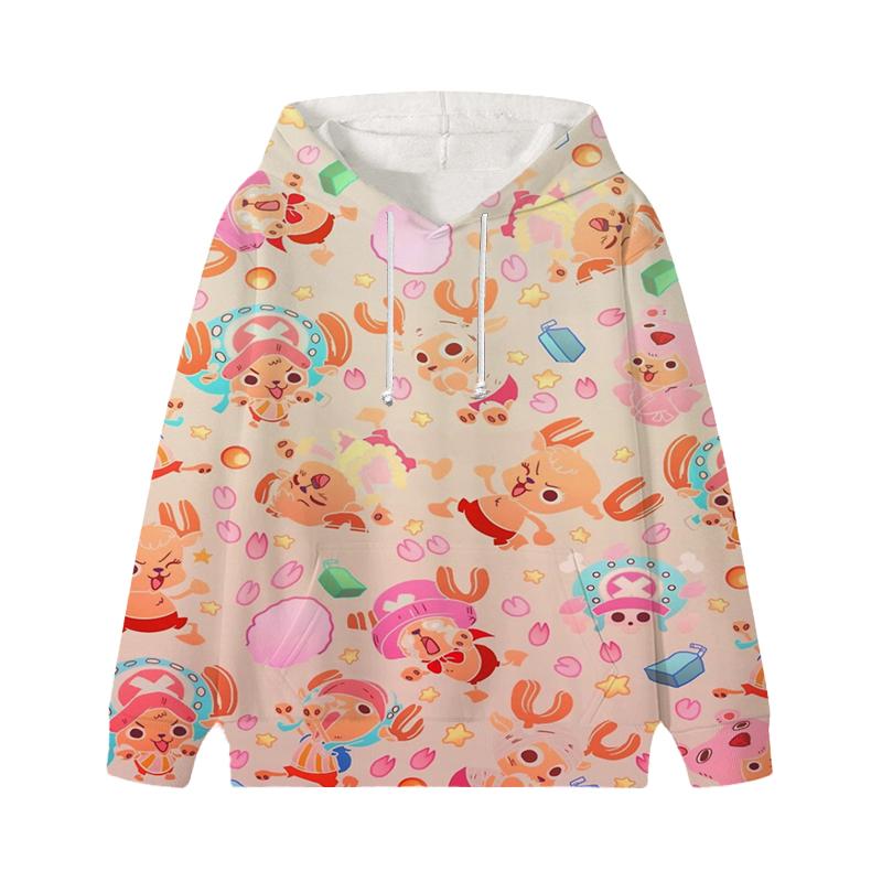 Sudadera con capucha de One Piece Luffy Wanted para niños, otoño e invierno, jersey de terciopelo para niños, ropa informal para niños, niñas y niños, sudaderas con dibujos animados Kawaii