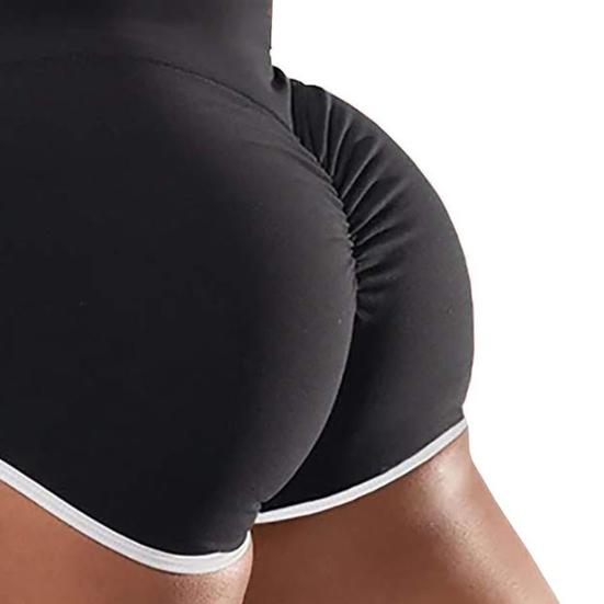Women Sports Shorts Sexy High Waist Hip Lift Abdomen Tightening Hollow Out Push Up Yoga Shorts