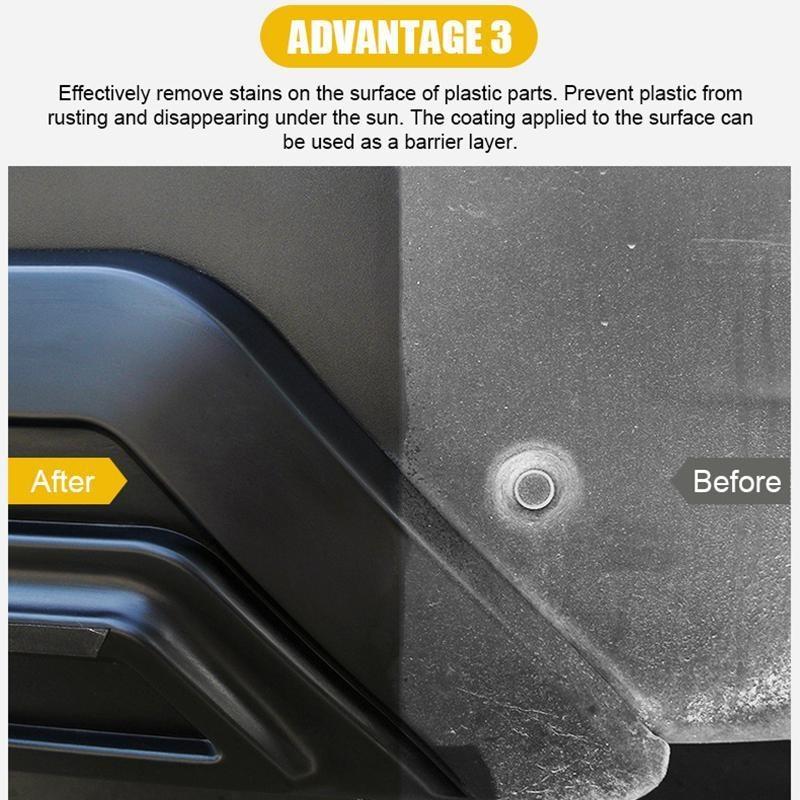 Car Plastic Trim Restorer Nano Ceramic Coating Vinyl Rubber Interior Exterior Polish Repair Kit