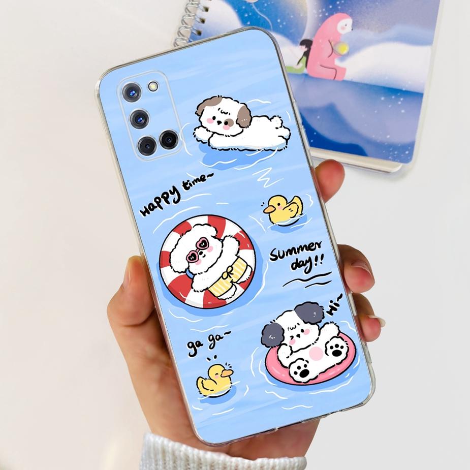 For Oppo A52 A72 A92 Case Cute Fashion Painted Cover Clear Silicone Phone Cases For Oppo A72 A 52 92 OppoA52 OppoA72 Soft Fundas