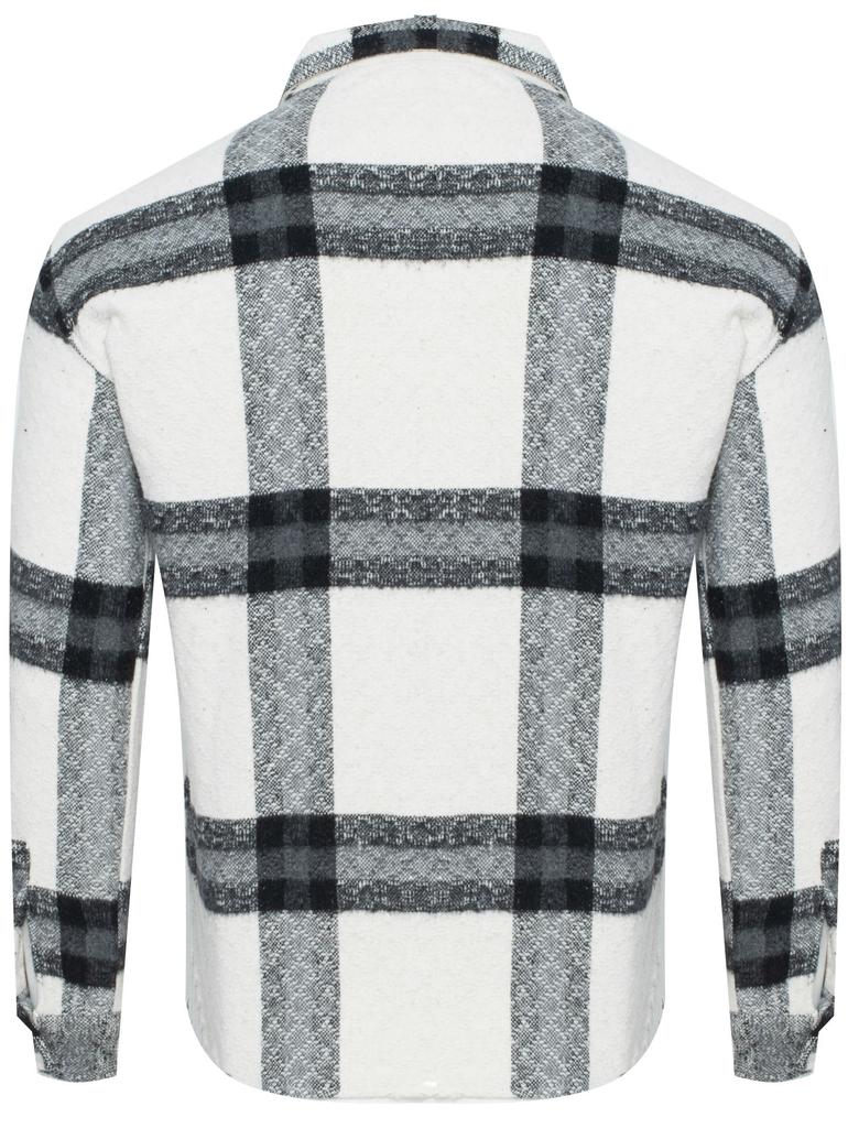 Men' Shirt - Black and Cream Checkered