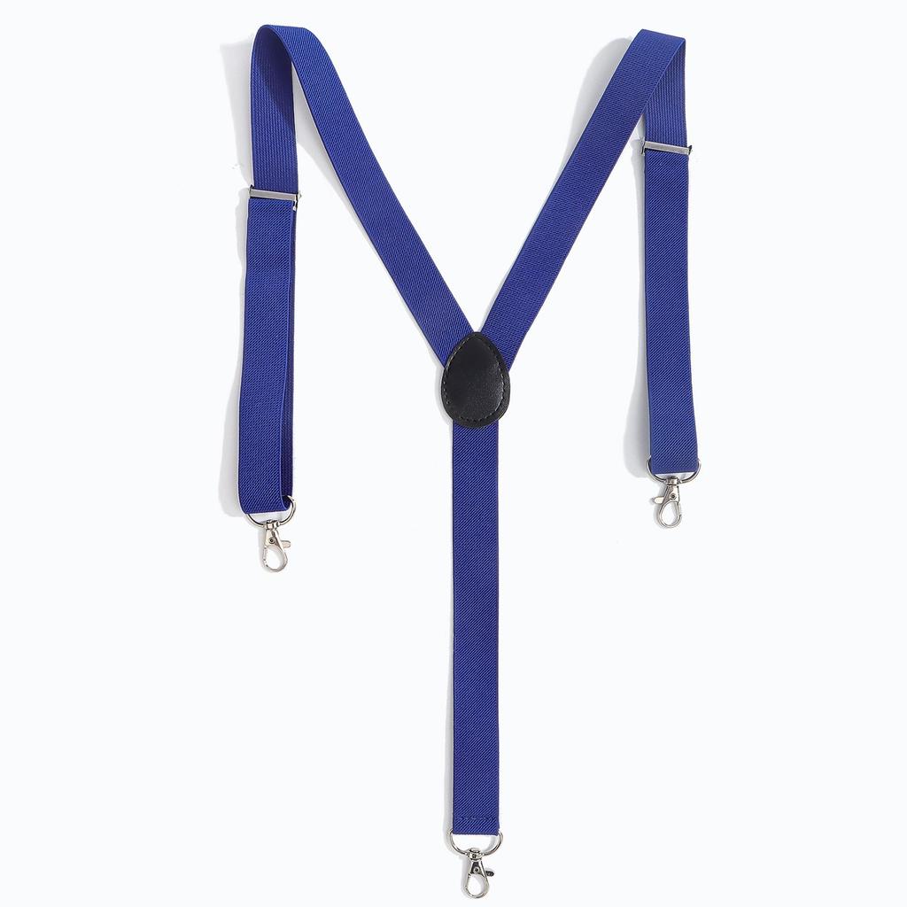 Men's Multi-Color Elastic Suspenders with 3 Clips - Ideal for Suits and Work Pants
