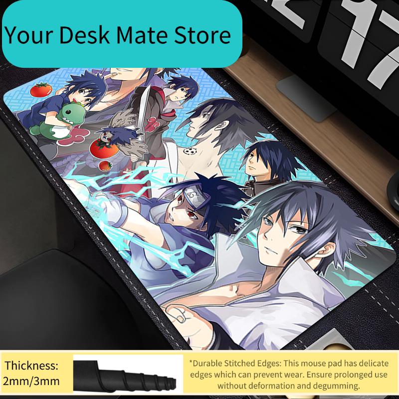 Large  Mouse Pad Naruto Sasuke Office Desk Mats PC Gaming Accessories Designed Specifically MousePads Laptop Keyboard Mat