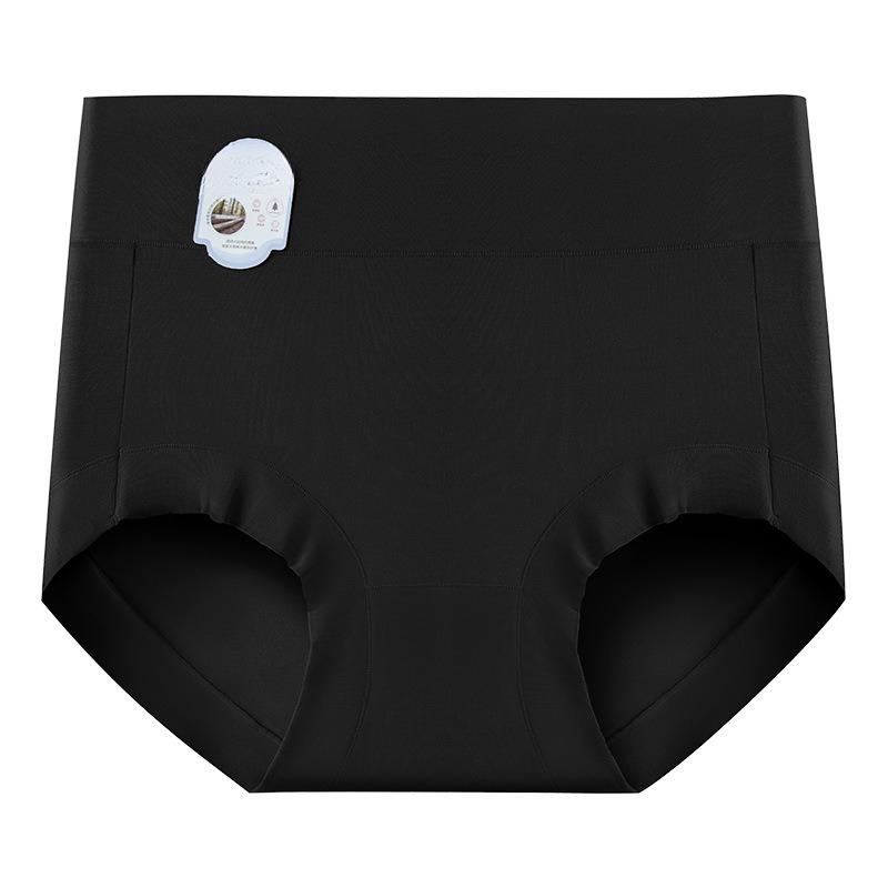 Large Size Lady Spring and Autumn Maintenance Mulberry Silk Antibacterial Crotch High Waist Abdominal Wrap Hip Briefs