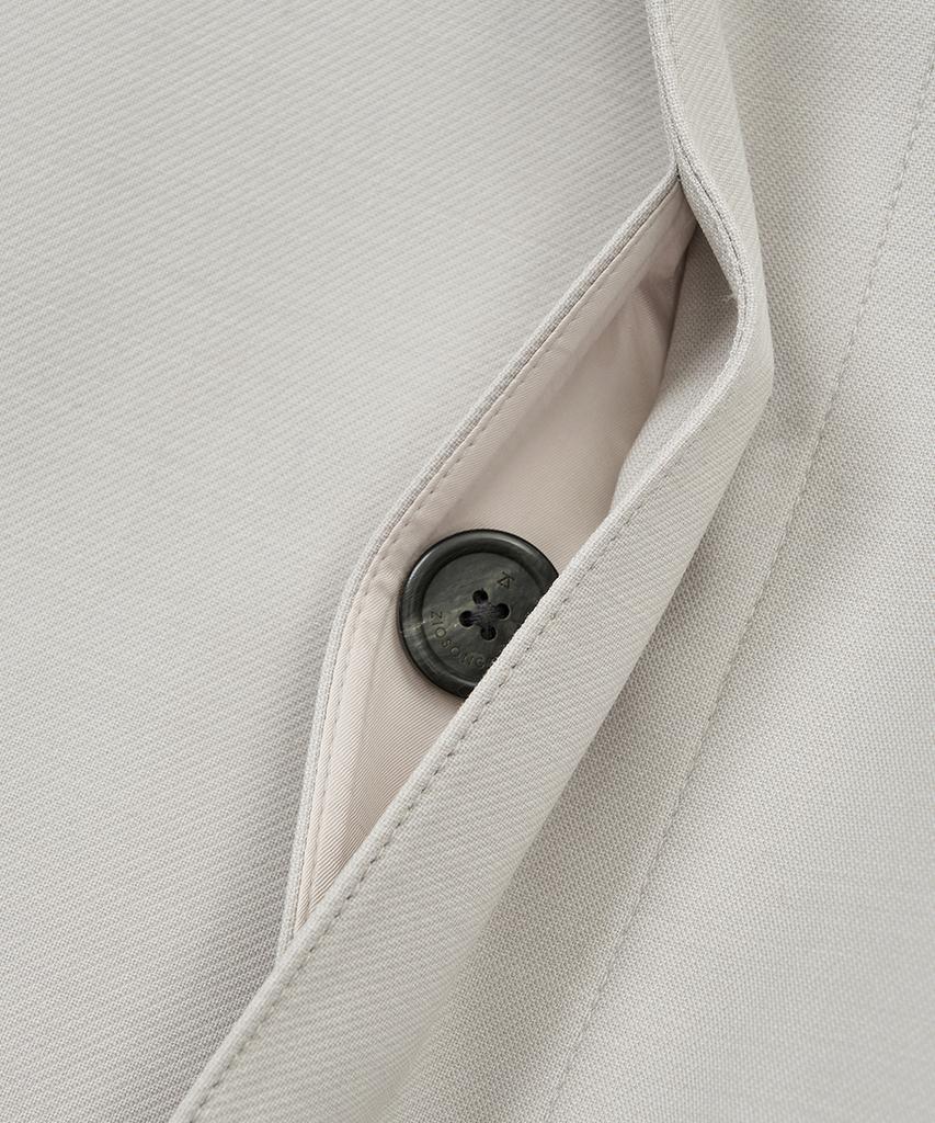 Ziosongzio Flap Detachable Balmacaan Coat Beige Zi2Tc203Be