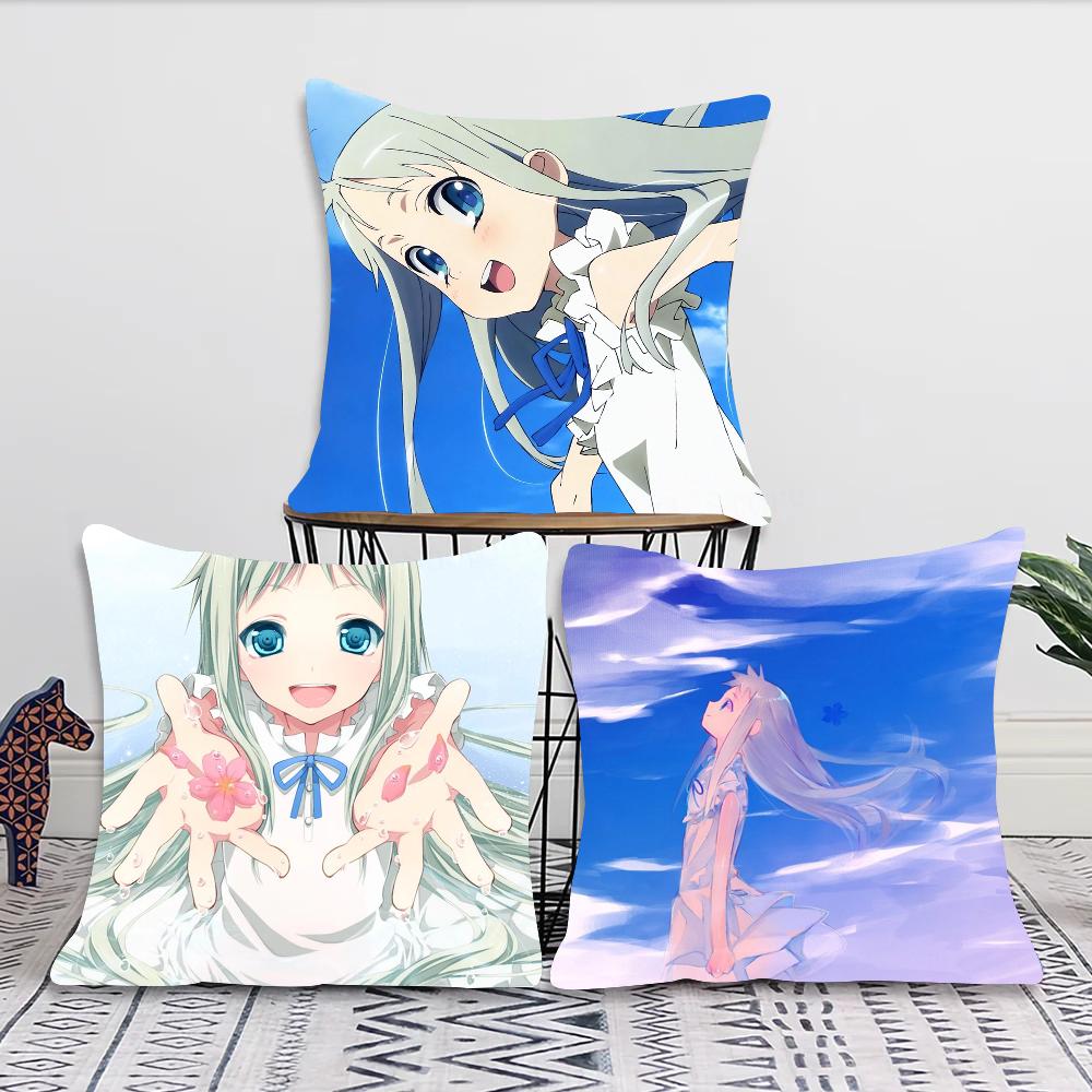 Honma Meiko Animation Hemlig Bas Kuddöverdrag Fyrkantig Kudde Sovrum Soffa Fritid Komfortkudde Bil Vardagsrum Heminredning