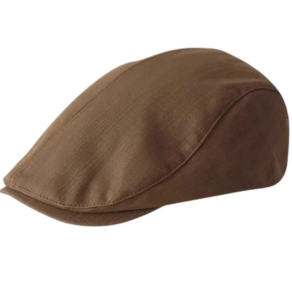 

Хлопковый британский берет с коротким козырьком, тканевая кепка художника, повседневная женская шляпа художника, на каждый день кофейный