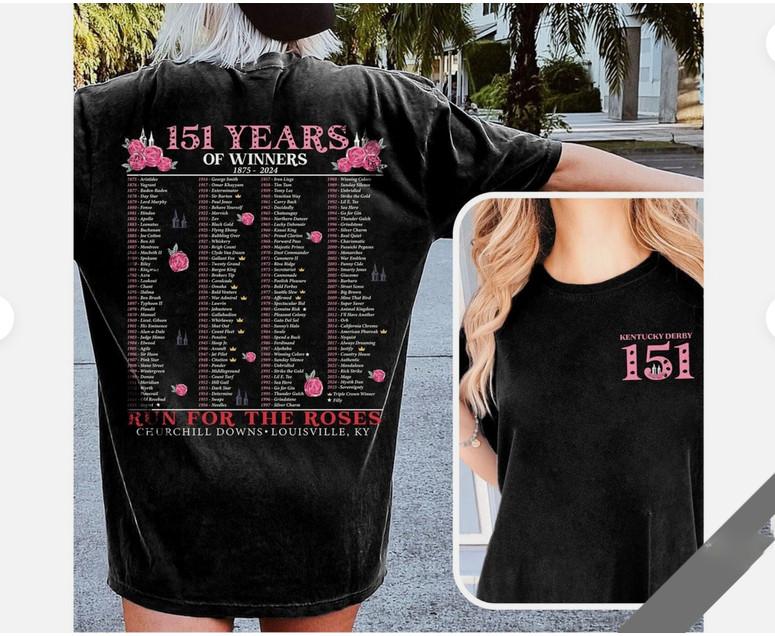 

Celebrating 151 Years KY Derby Shirt, Derby 151 Years Of Winners Shirt. M