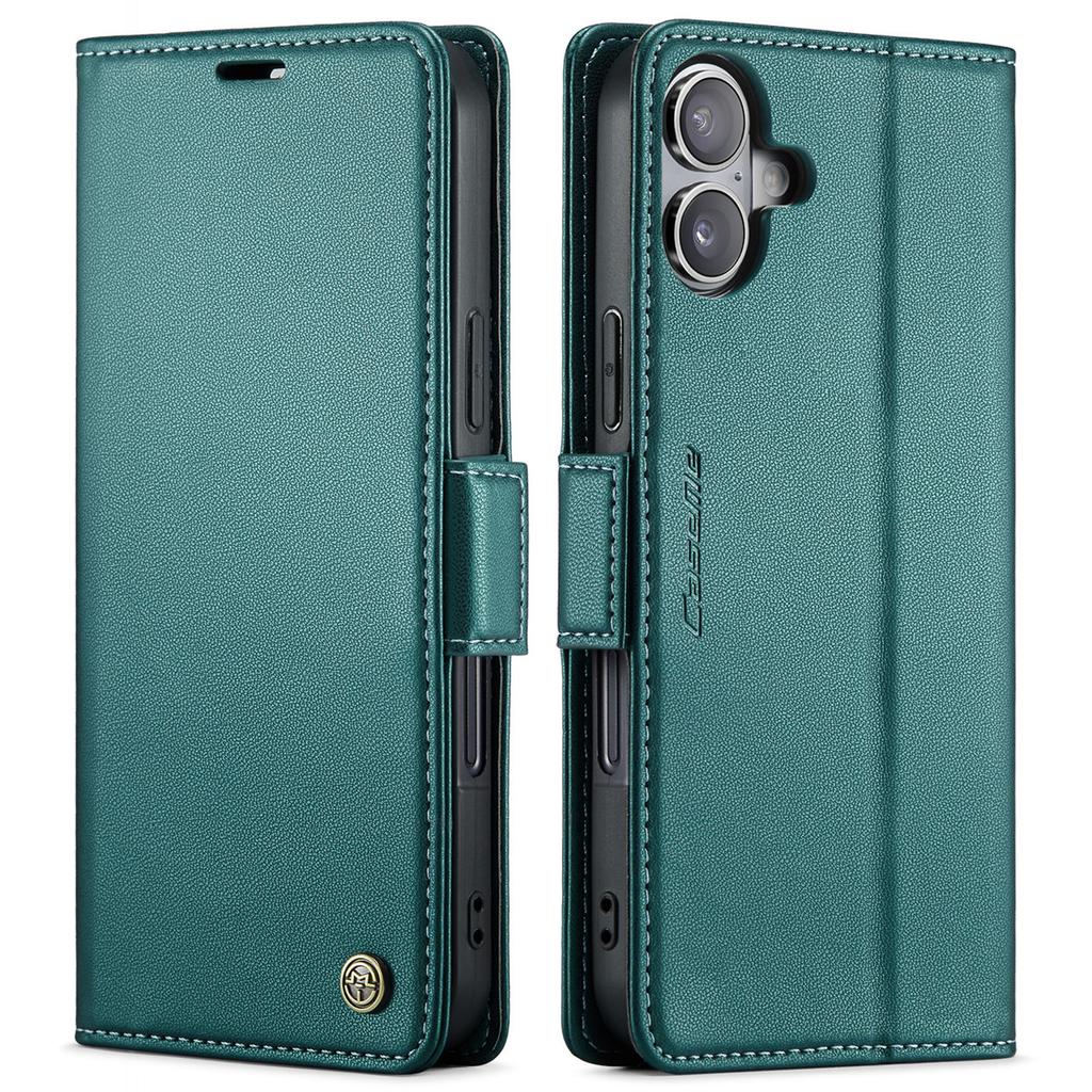 For iPhone 17 Case CASEME 023 Series RFID Blocking Glossy Stand Phone Cover