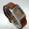 Used 420 [Battery Replaced and Cleaned] Working Item FOSSIL Women's Watch Fossil Brown Square Date Date Quartz Popular Vintage