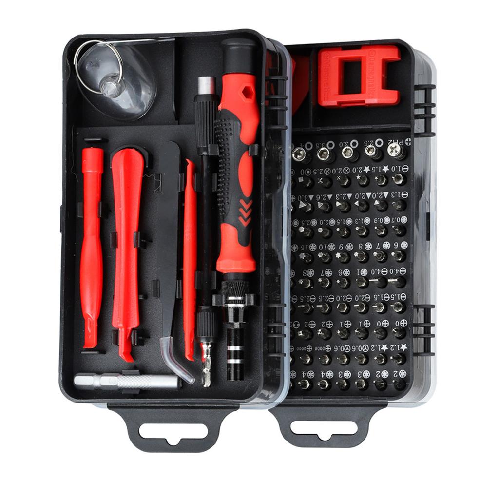 Carbon Steel Screwdriver Set Multipurpose Electronic Disassembly and Repair Tools for Watch Mobile Phone Red