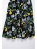 European American Women Fashion Summer Floral Print Spaghetti Straps Midi Dress